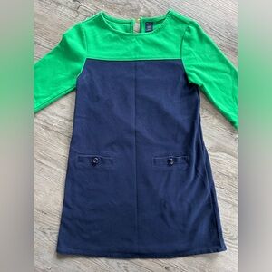 Green and Navy School Dress